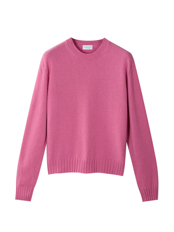 Rundhalspullover aus 100 % regeneriertem Kaschmir