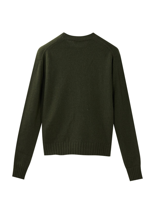 Rundhalspullover aus 100 % regeneriertem Kaschmir