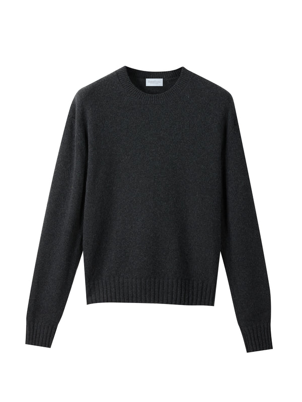 Rundhalspullover aus 100 % regeneriertem Kaschmir