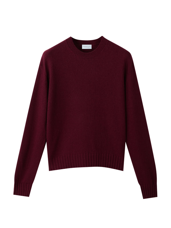 Rundhalspullover aus 100 % regeneriertem Kaschmir