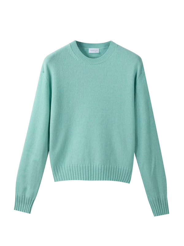 Rundhalspullover aus 100 % regeneriertem Kaschmir