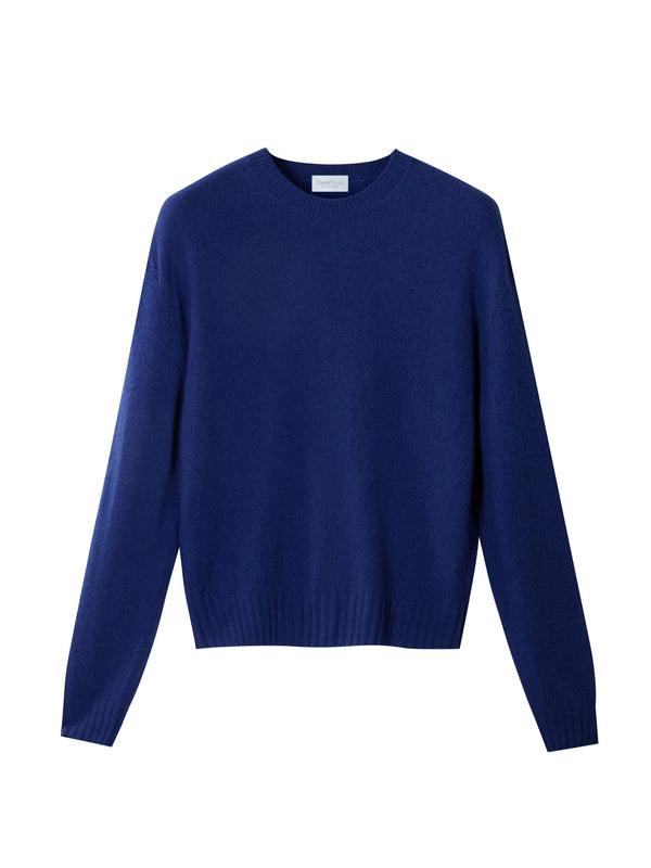 Rundhalspullover aus 100 % regeneriertem Kaschmir