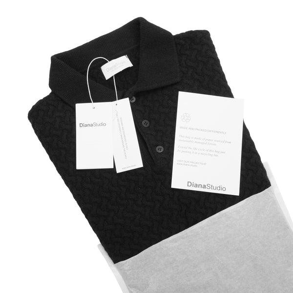 Polo in punto canestro in Cashmere e Lana