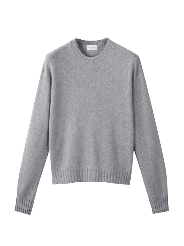 Rundhalspullover aus 100 % regeneriertem Kaschmir