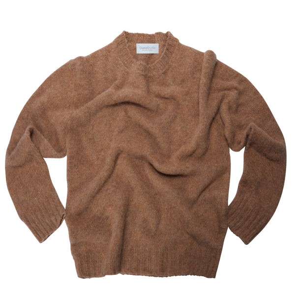 Girocollo garzato in Lana Merino bottonata