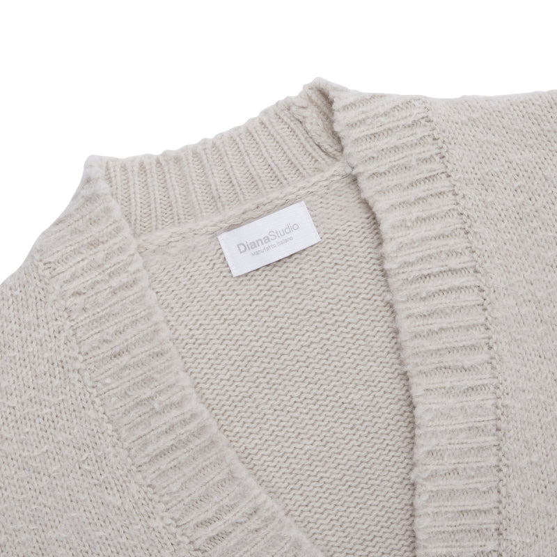 Cardigan oversize con lavorazione Casentino