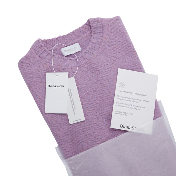 Girocollo garzato in Lana Merino bottonata