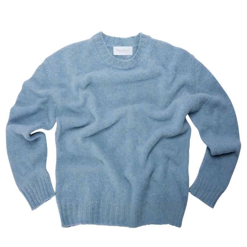 Girocollo in Lana Merino con effetto bottonato