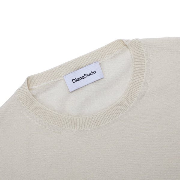 Girocollo in Lana Merino extrafine e Cotone organico