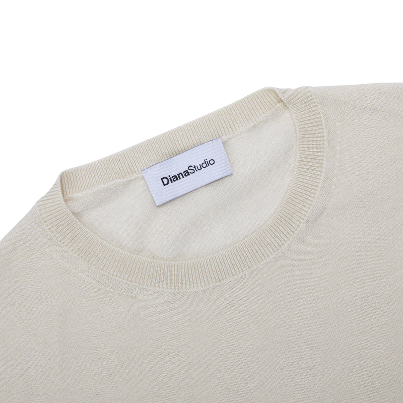 Girocollo in Lana Merino extrafine e Cotone organico