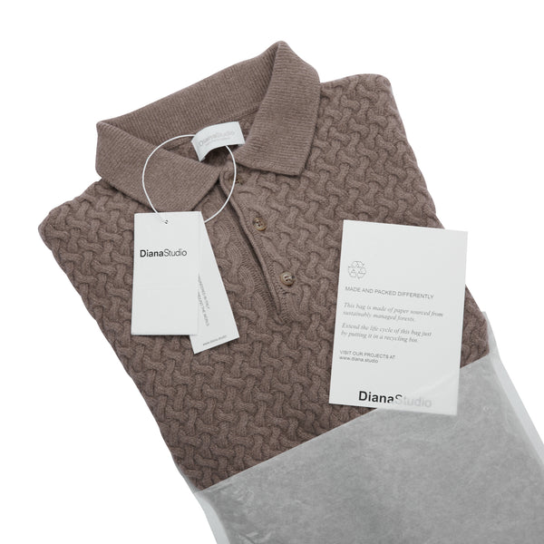 Polo in punto canestro in Cashmere e Lana