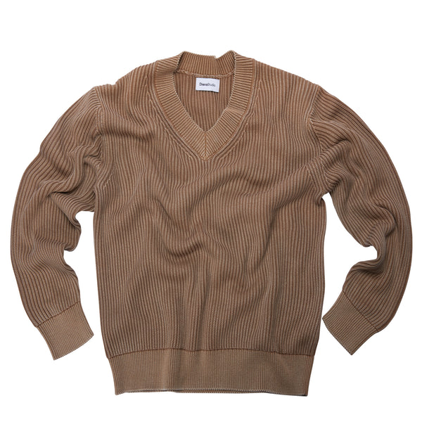 Scollo a v in Cotone decolorato artigianalmente