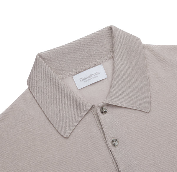 Polo in maglia in Lyocell - Variante Beige - Immagine 3
