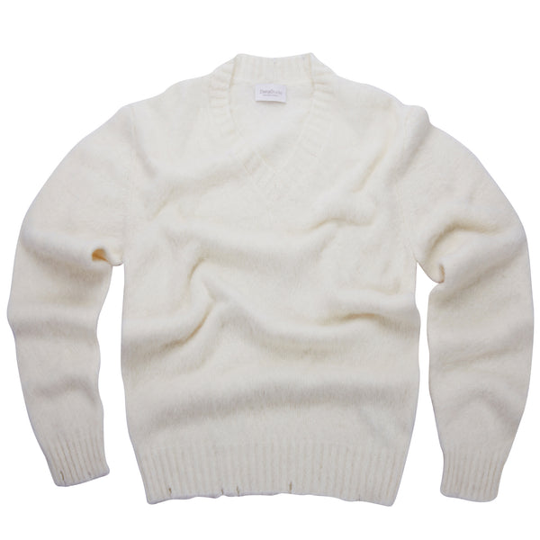 Scollo a V garzato in misto Alpaca