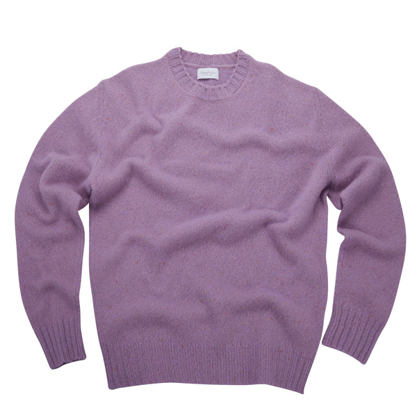 Girocollo garzato in Lana Merino bottonata