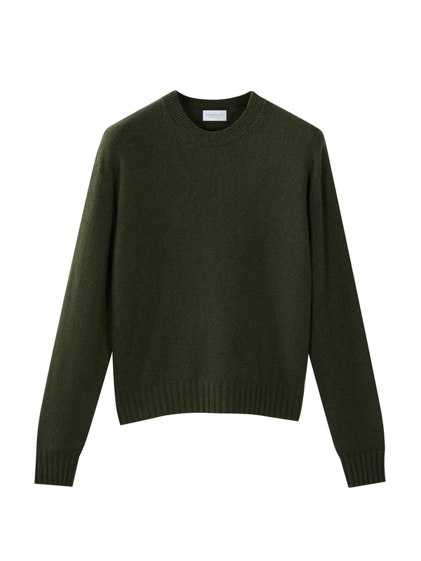 Rundhalspullover aus 100 % regeneriertem Kaschmir