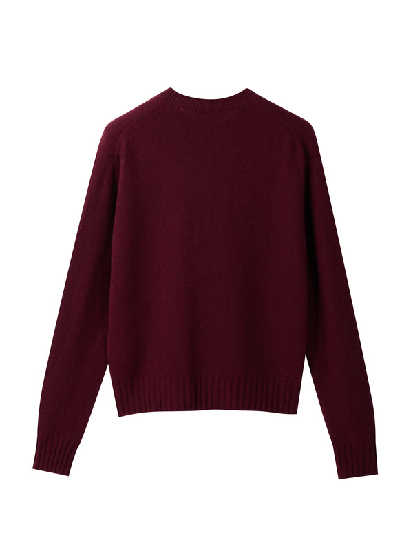 Rundhalspullover aus 100 % regeneriertem Kaschmir