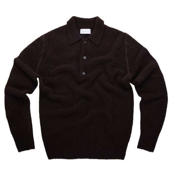Polo bouclé misto Lana Merino