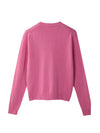 Girocollo Cropped in 100% Cashmere rigenerato Rosa Velluto