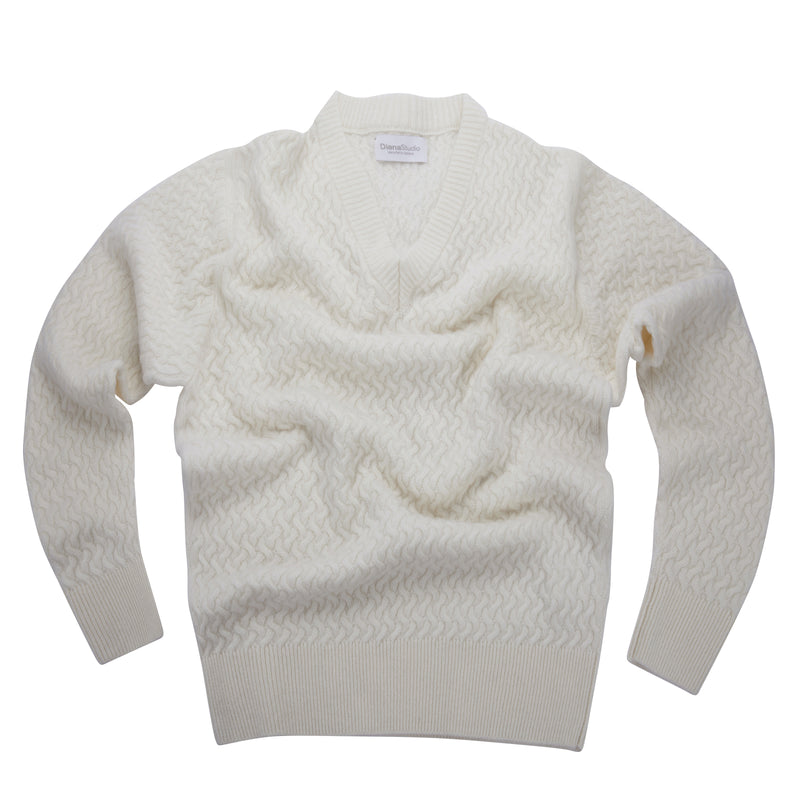 Scollo a V in Cashmere e Lana