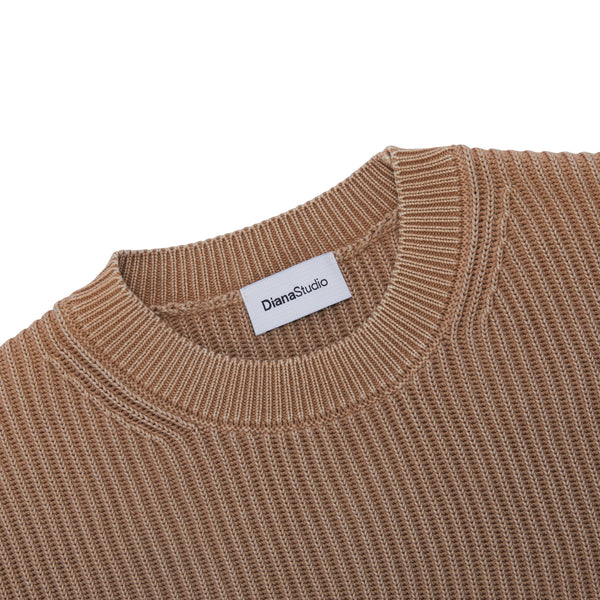 Girocollo in Cotone decolorato artigianalmente