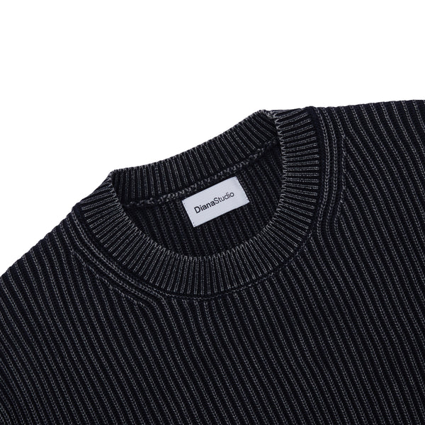 Girocollo in Cotone decolorato artigianalmente