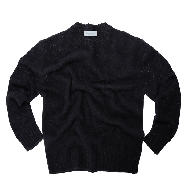 Girocollo garzato in Lana Merino bottonata