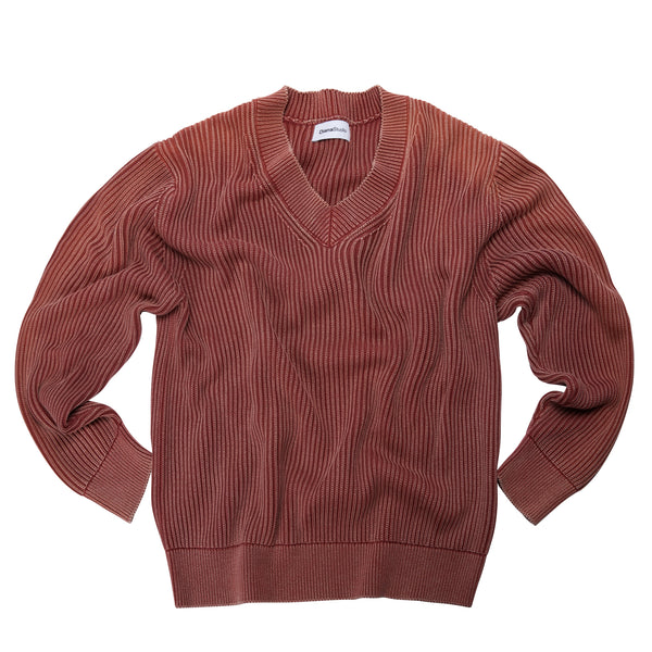 Scollo a v in Cotone decolorato artigianalmente