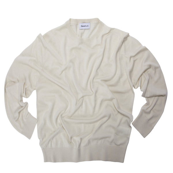 Girocollo in Lana Merino extrafine e Cotone organico