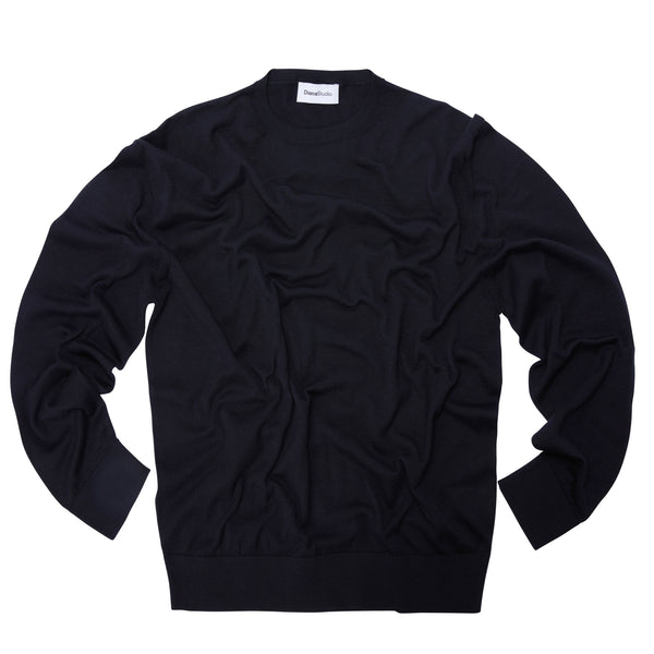 Girocollo in Lana Merino extrafine e Cotone organico