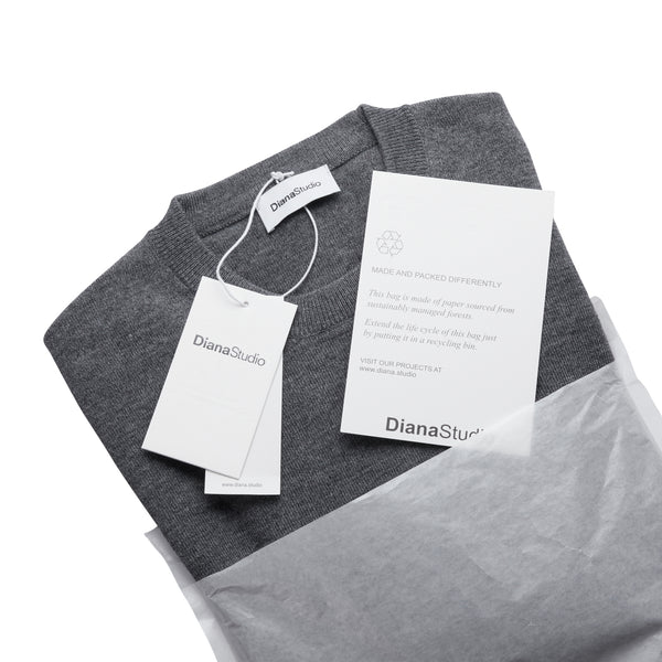 Technical crew neck in plain knit