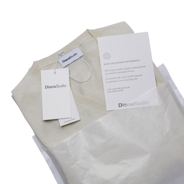 Scollo a V in Lana Merino extrafine e Cotone organico