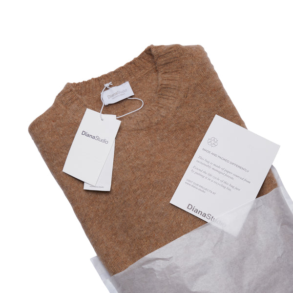 Girocollo garzato in Lana Merino bottonata