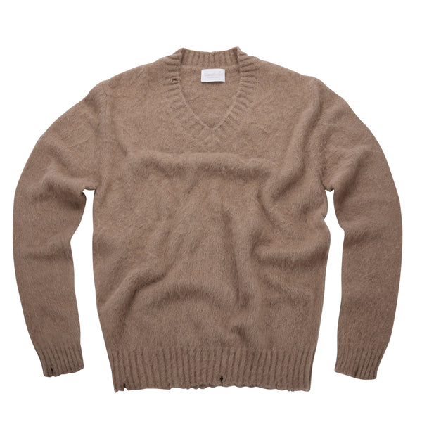 Scollo a V garzato in misto Alpaca