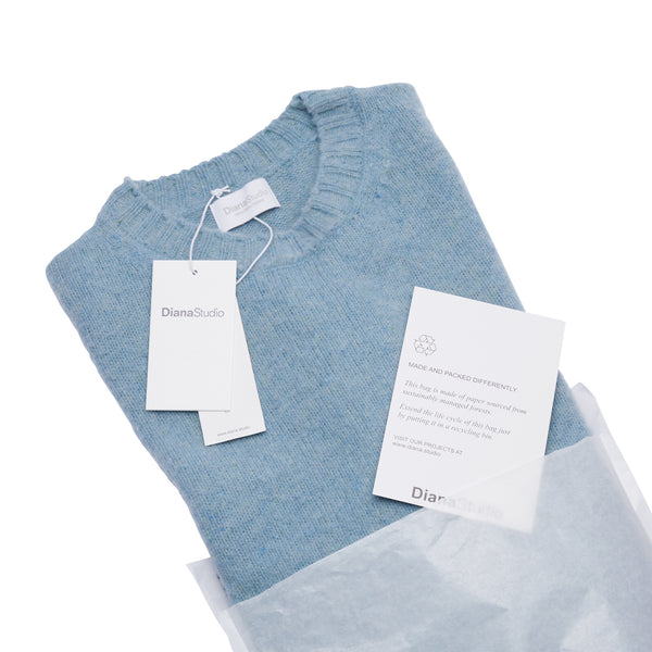 Girocollo garzato in Lana Merino bottonata