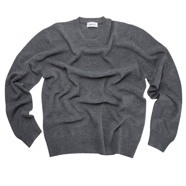 Technical crew neck in plain knit