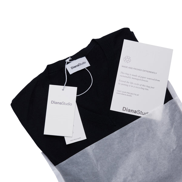 Scollo a V in Lana Merino extrafine e Cotone organico