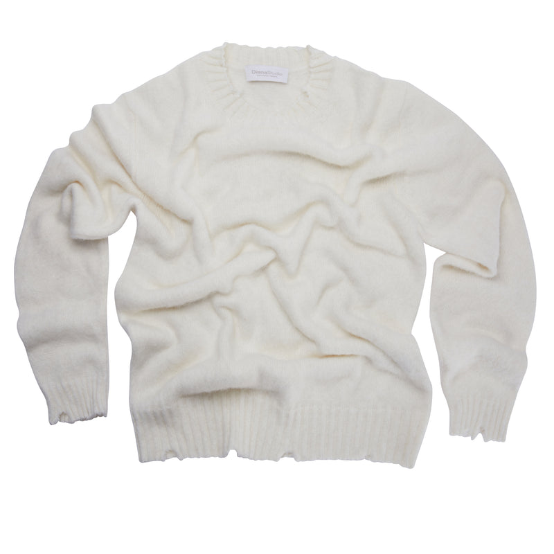 Girocollo garzato in misto Alpaca