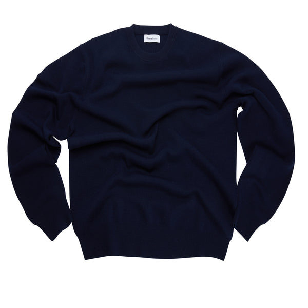Technical crew neck in plain knit