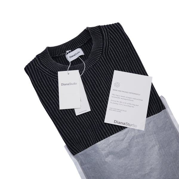 Girocollo in Cotone decolorato artigianalmente