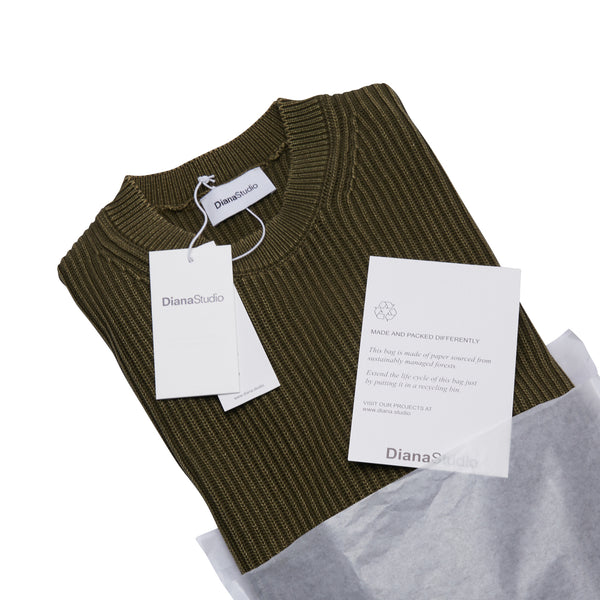 Girocollo in Cotone decolorato artigianalmente