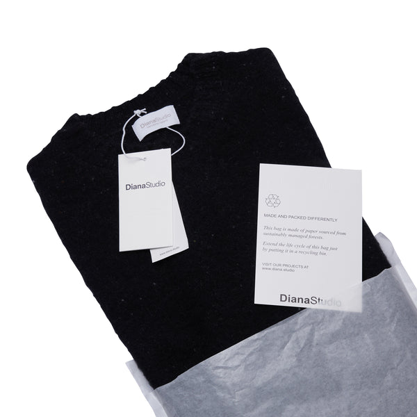 Girocollo garzato in Lana Merino bottonata