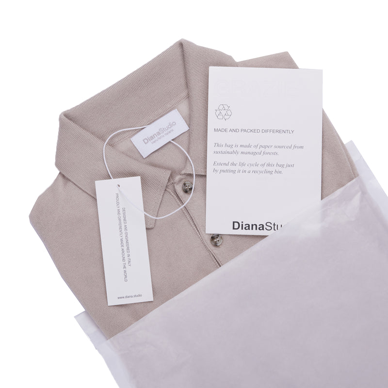 Polo in maglia in Lyocell - Variante Beige - Immagine 7
