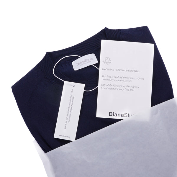 T-shirt in maglia in Lyocell - Variante Blu Navy - Immagine 7