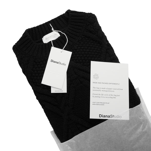 Girocollo a trecce in Lana Shetland