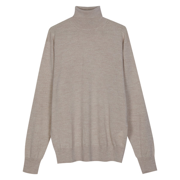 Turtleneck in 100% extra-fine Merino wool