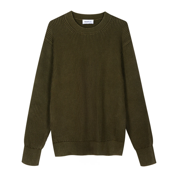 Girocollo in Cotone decolorato artigianalmente