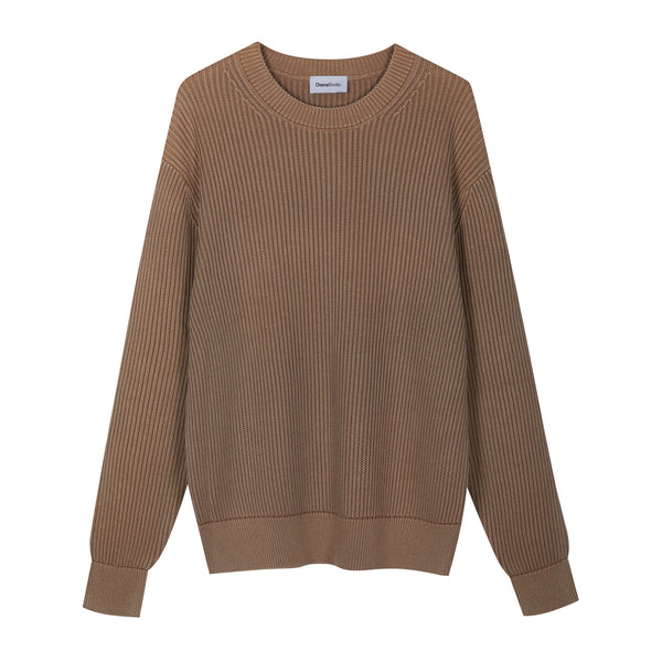 Girocollo in Cotone decolorato artigianalmente