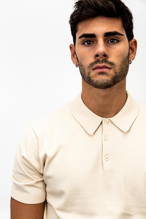 Polo Rasata in Maglia - Variante Ecru - Immagine 3