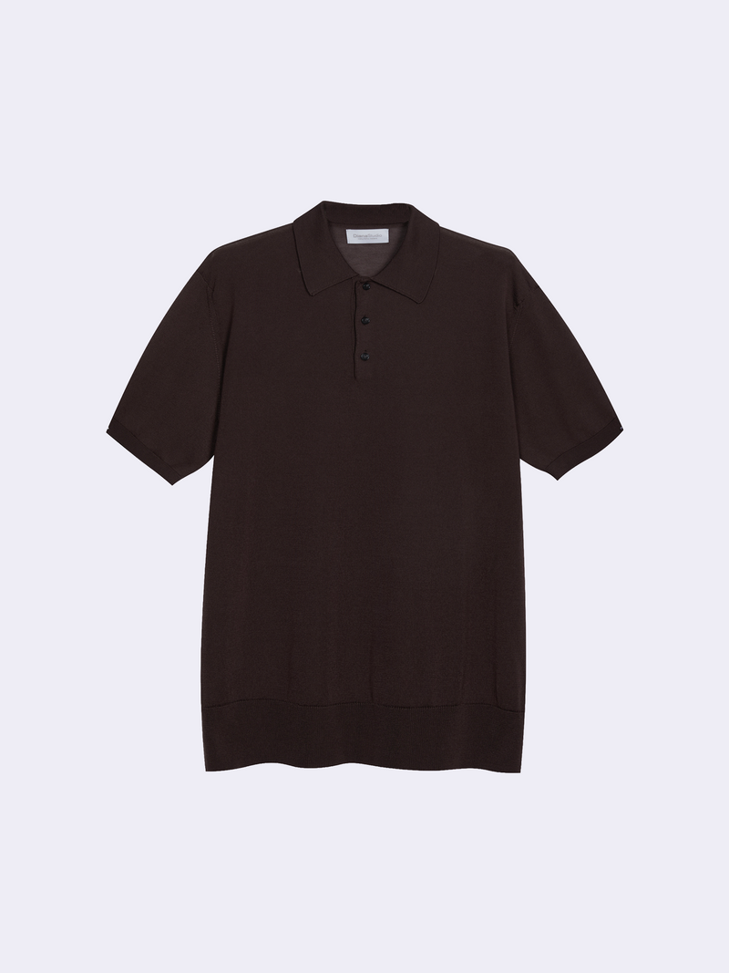Polo in maglia in Lyocell